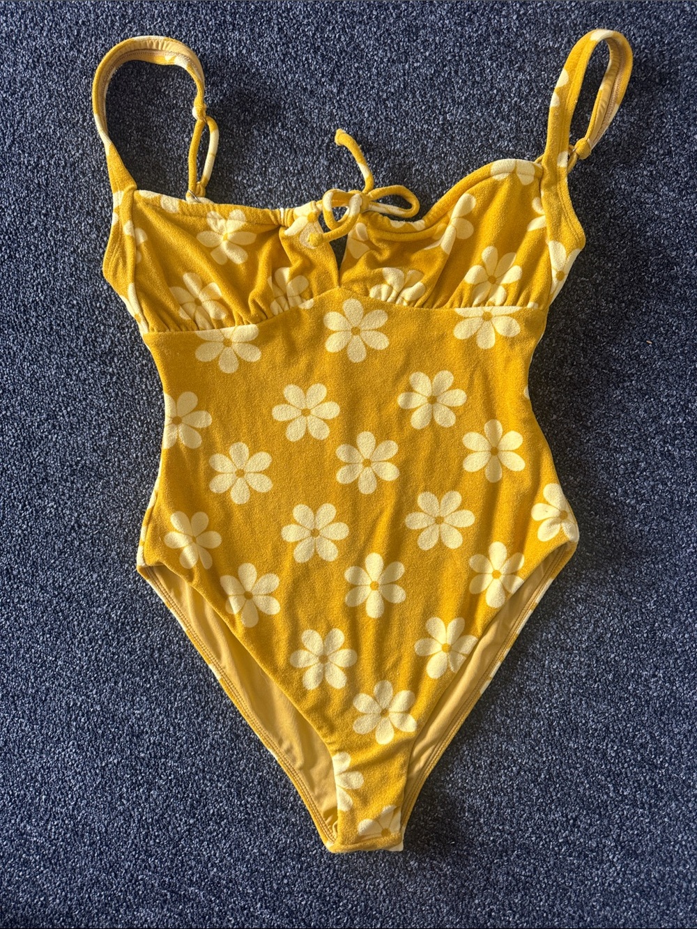Yellow Floral One-Piece Swimsuit